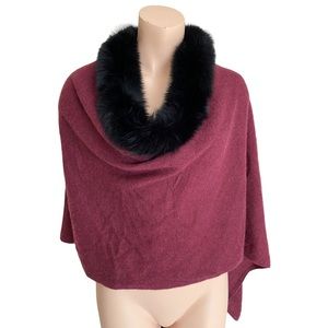 Luxe cashmere /fox fur topper